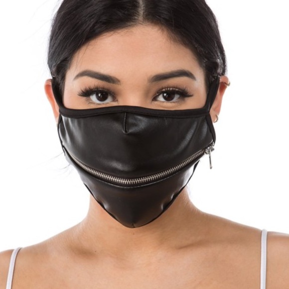 MADE USA Eat Drink and be Merry Zipper Face Mask - Picture 2 of 3